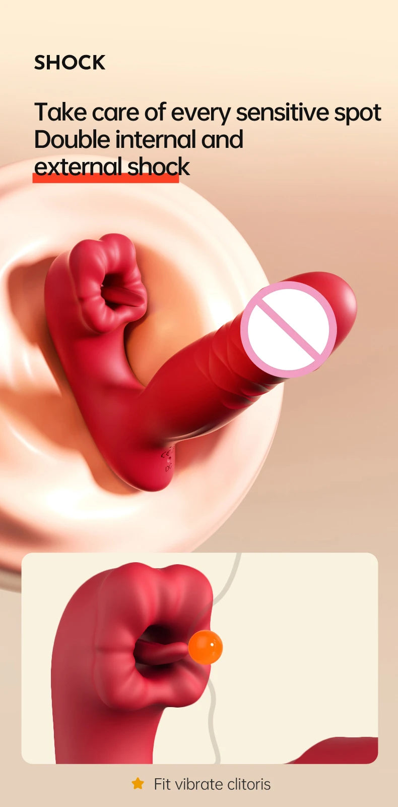 Heating Dildo Tongue Masturbation Vibrator App Control 9 Clitoral Licking Thrusting Modes G-Spot Sex Toys for 18+ Women Couples