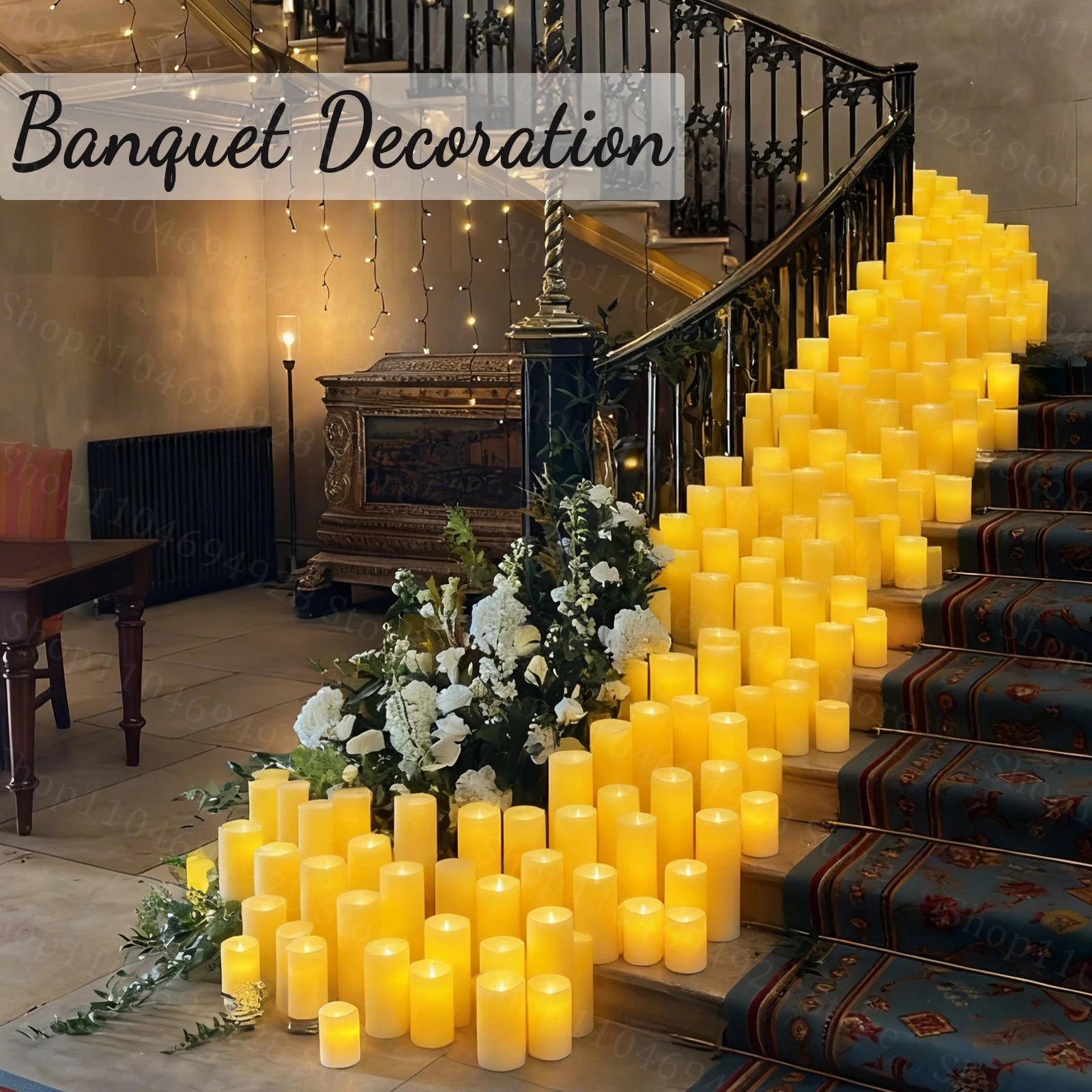 12-240PCS Led Candles Flameless Candles with Remote Battery Operated Candle for Wedding Candlelight Concert Christmas Fireplace