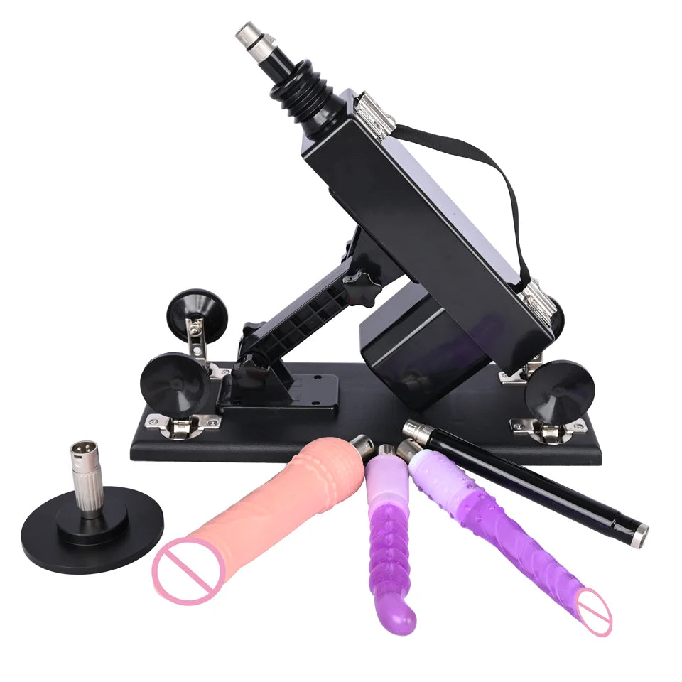 ROUGH BEAST Automatic Sex Machine with Big Black Dildo for Women Love Machine Masturbation Pumping Gun for Couple Men Sex Toys