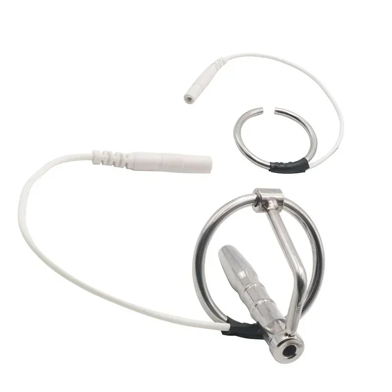 Electric Shock Pulse Penis Ring Medical Themed Toys Penis Plug Stimulation Urethral Dilator Sound Masturbation Sex Toy for Men