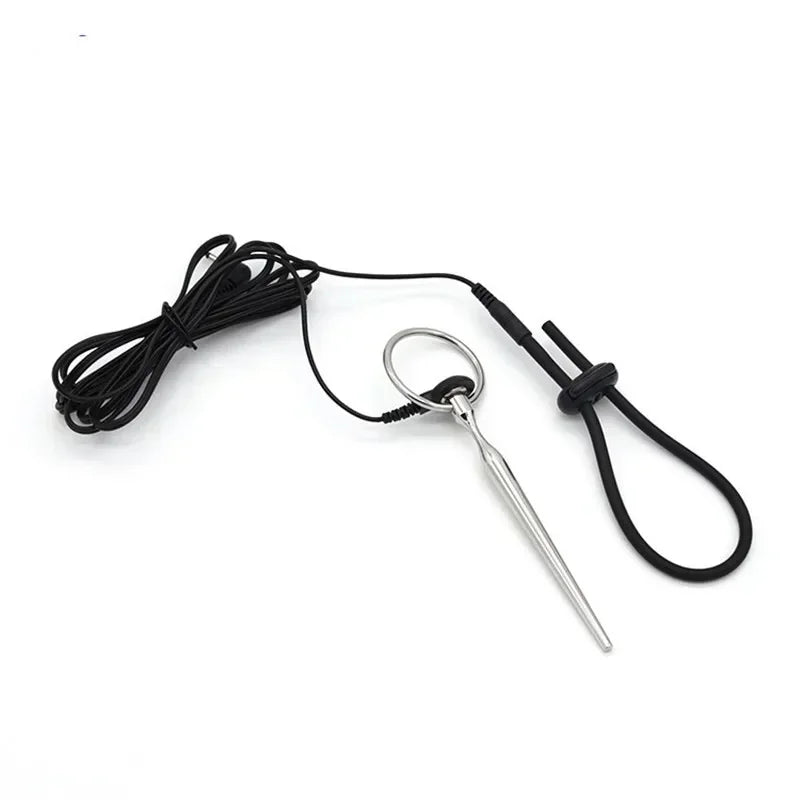Electric Shock Pulse Penis Ring Medical Themed Toys Penis Plug Stimulation Urethral Dilator Sound Masturbation Sex Toy for Men