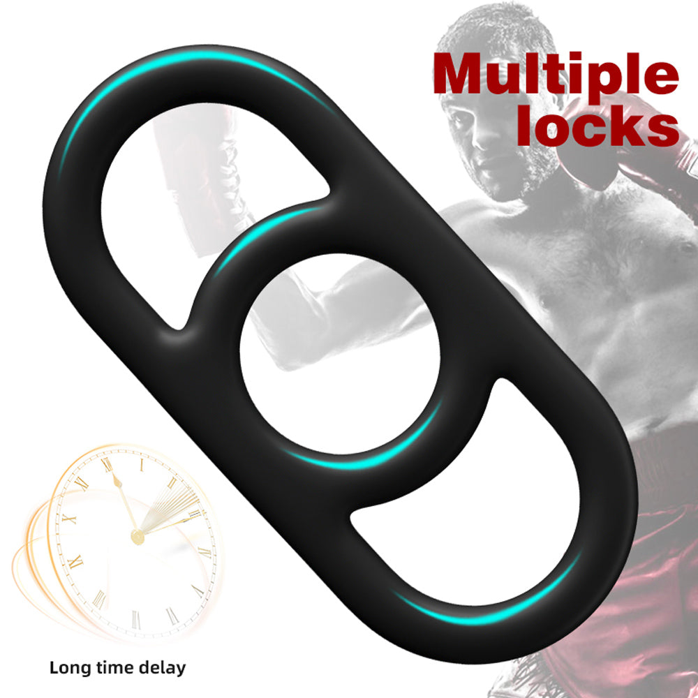 S/M/L/XL Size Male Silicone Masturbator Cock Rings Delay Ejaculation Penis Rings High Elasticity Sex Toys For Men Adult supplies