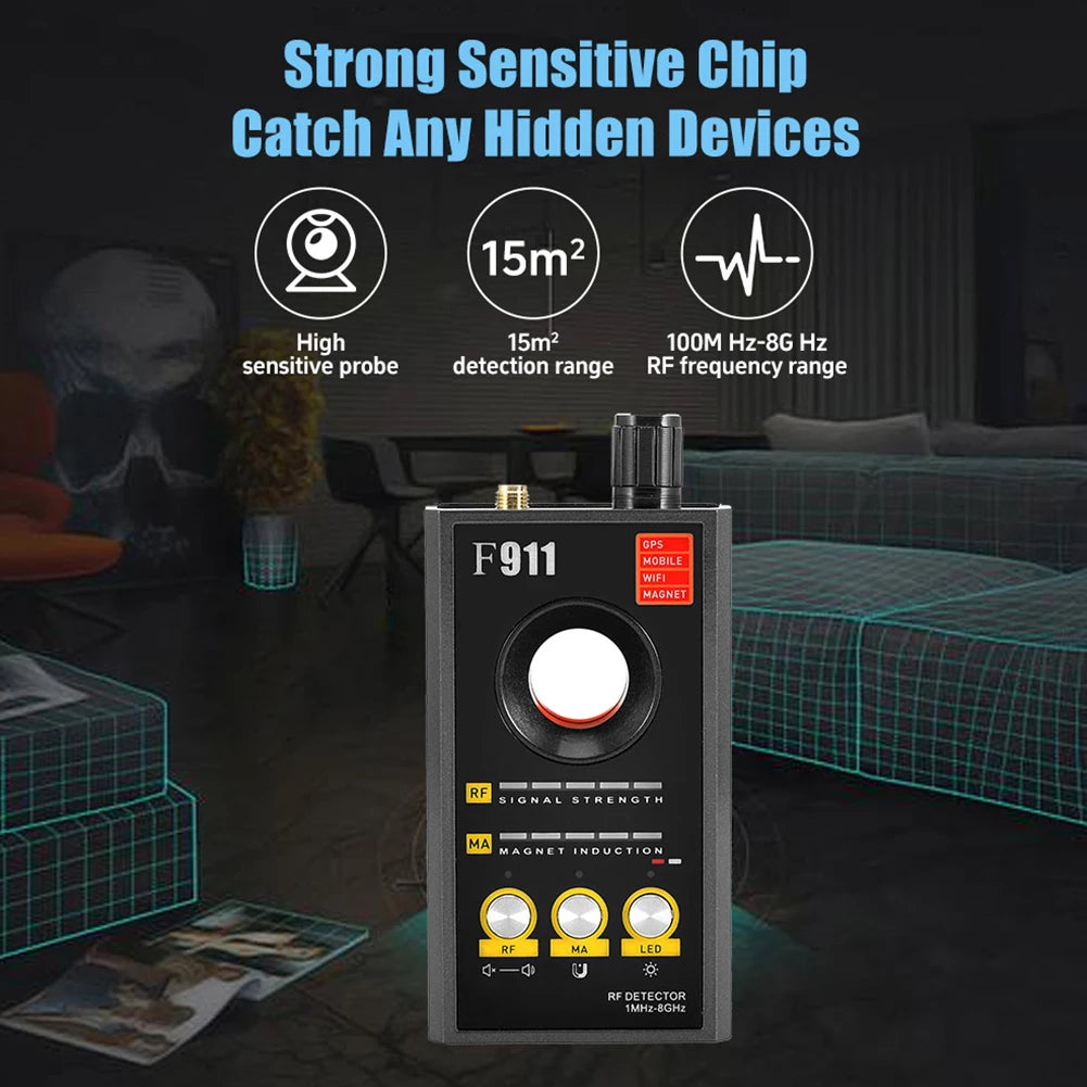F911 Hidden Camera Detectors , Anti Spy Camera Finder, GPS Tracker Detectors, Bug&Hidden Devices Detector ,RF detectors