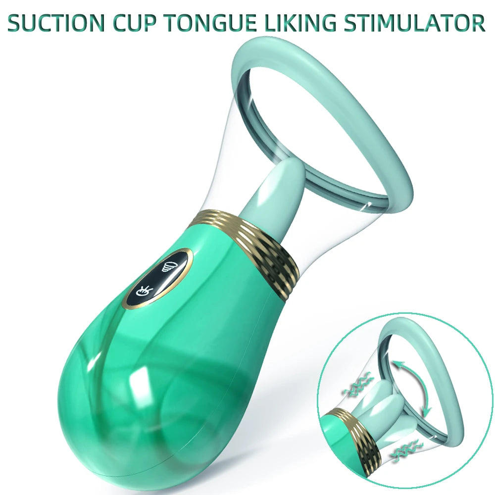 Clit Tongue Licking Vibrator Female Sex Toys for Women Mouth Biting Oral Clitoris Stimulator Sucking Nipple Orgasm Adult Product