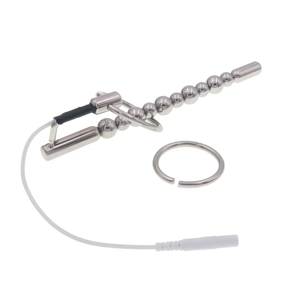 Electric Shock Pulse Penis Ring Medical Themed Toys Penis Plug Stimulation Urethral Dilator Sound Masturbation Sex Toy for Men