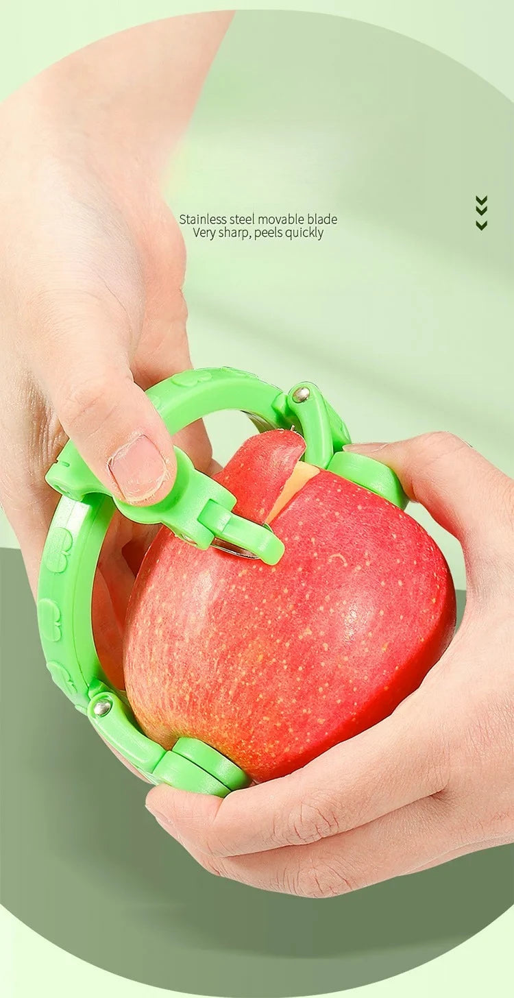 Handheld Rotary Apple Peeler Spiral Slicer for Fruit Vegetable Kitchen Gadget Gift Ideas Easy Use Corer Tool