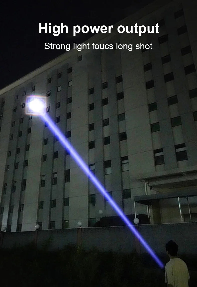 2025 Most Powerful LED Flashlight Rechargeable LED Flashlights High Power Zoom Torch Light Long Range Tactical Lantern Camping