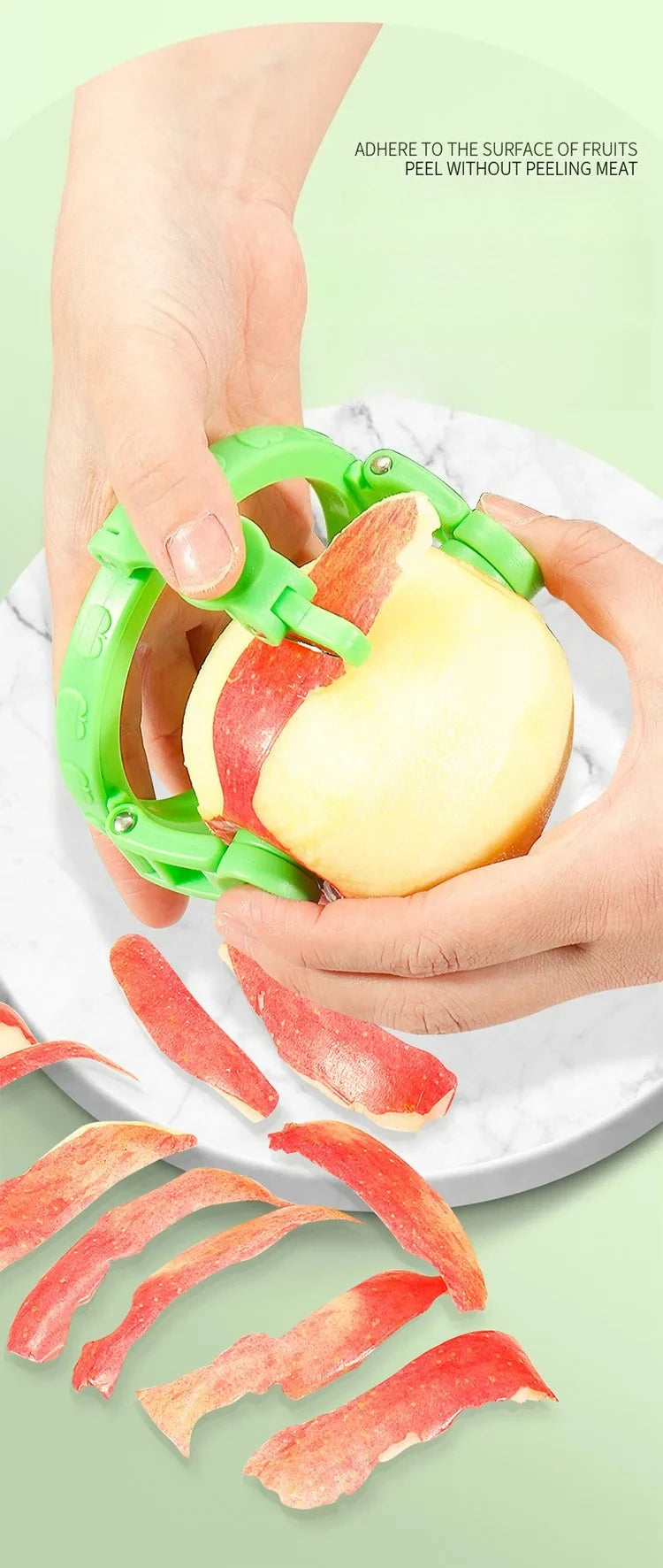 Handheld Rotary Apple Peeler Spiral Slicer for Fruit Vegetable Kitchen Gadget Gift Ideas Easy Use Corer Tool