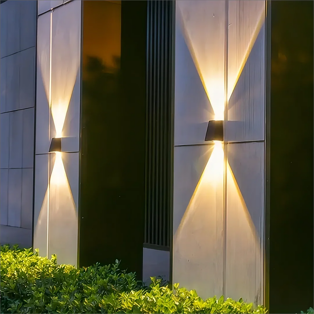 Solar Outdoor Wall Light Up Down,Waterproof Outdoor Lamp  Wall Sconces Lights for Garage Garden Yard