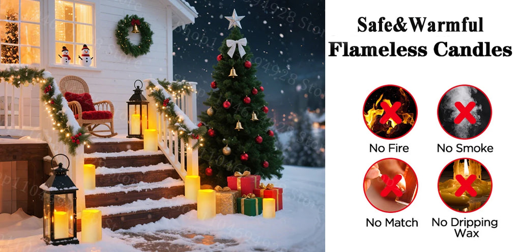 12-240PCS Led Candles Flameless Candles with Remote Battery Operated Candle for Wedding Candlelight Concert Christmas Fireplace