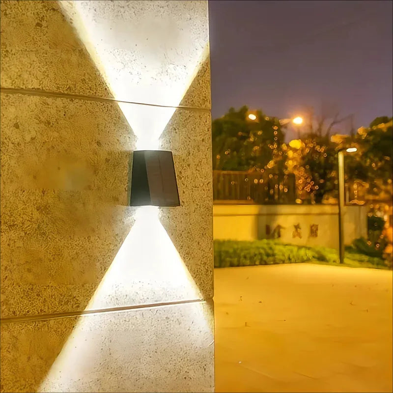 Solar Outdoor Wall Light Up Down,Waterproof Outdoor Lamp  Wall Sconces Lights for Garage Garden Yard