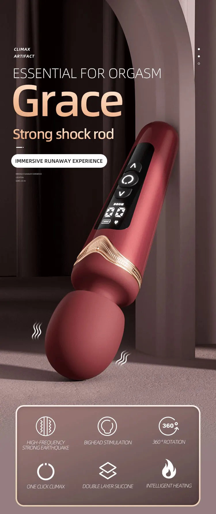 Powerful Magic Wand Vibrators Stimulation G Spot Nipple Clitoral Massager Vaginal Masturbator Female Masturbator Sex Toys