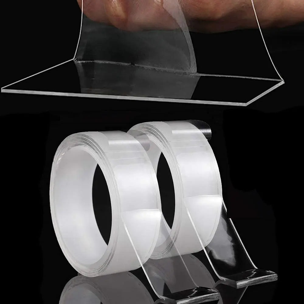 Double Sided Nano Mounting Tape,Strong Heavy Duty Gel Tape Clear Traceless Washable Removable No Residue for Home Office Decor