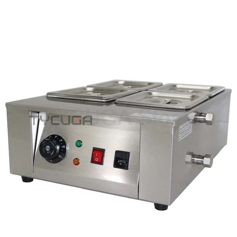 Stainless Steel Chocolate Melter 1-6 Cylinder Chocolate Melting Machine Electric Pot Heater Food Warmer Snack Food processor