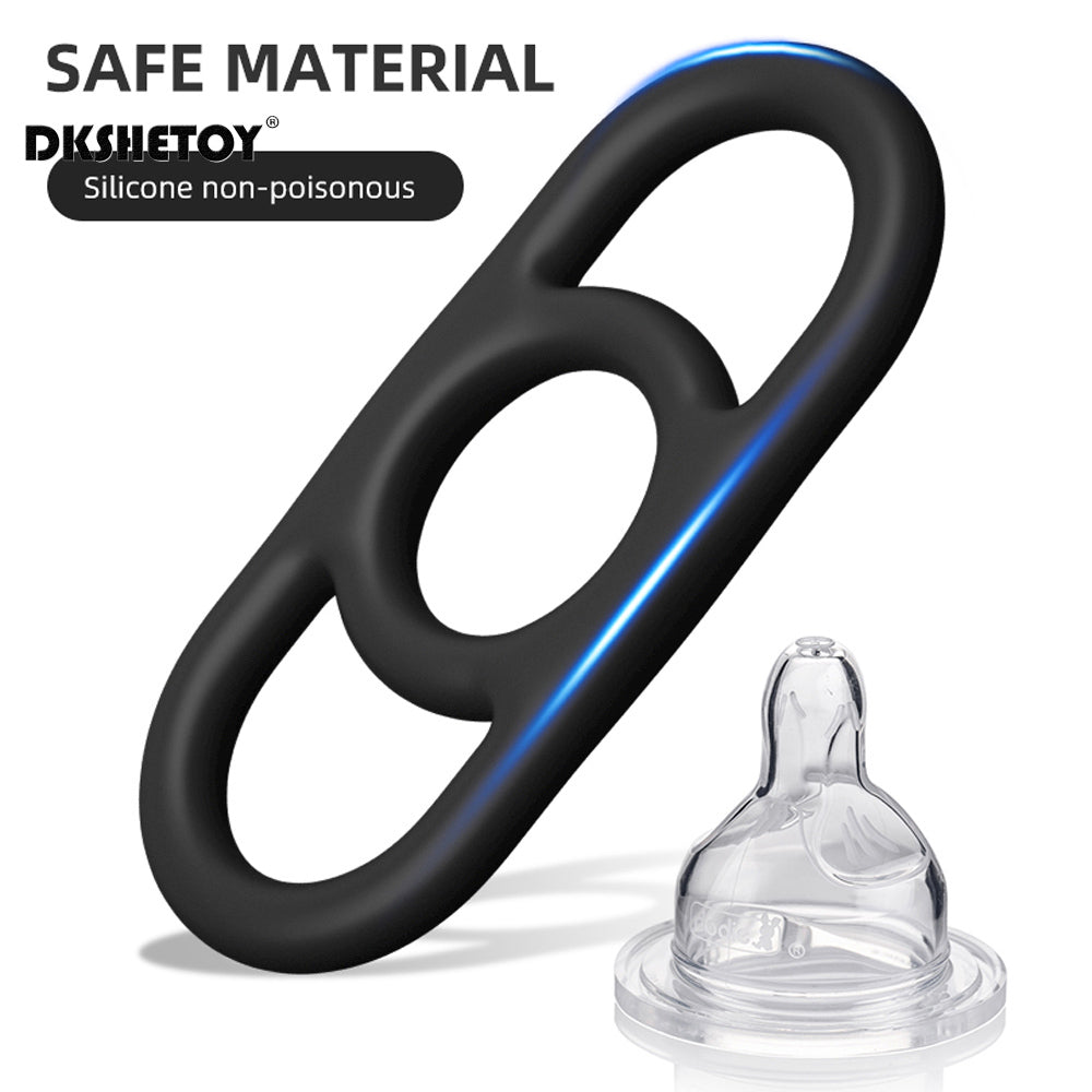 S/M/L/XL Size Male Silicone Masturbator Cock Rings Delay Ejaculation Penis Rings High Elasticity Sex Toys For Men Adult supplies