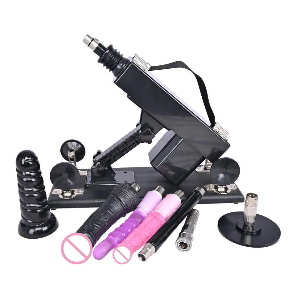 ROUGH BEAST Automatic Sex Machine with Big Black Dildo for Women Love Machine Masturbation Pumping Gun for Couple Men Sex Toys